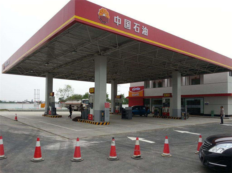 崇明加油站钢结构网架案例20