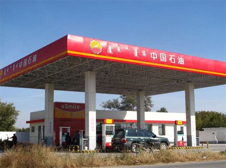 崇明加油站钢结构网架案例1